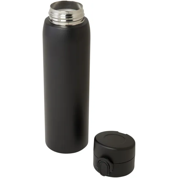 Sika izolirana boca od RCS certificiranog recikliranog nehrđajućeg čelika, 450 ml Solid black
