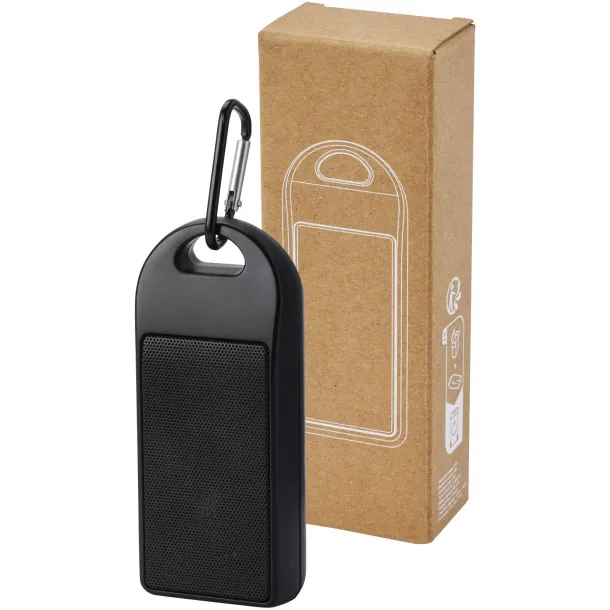 Omni 3W IPX4 RCS recycled plastic Bluetooth® speaker Solid black