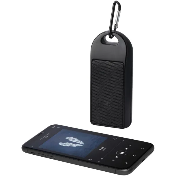 Omni 3W IPX4 RCS recycled plastic Bluetooth® speaker Solid black