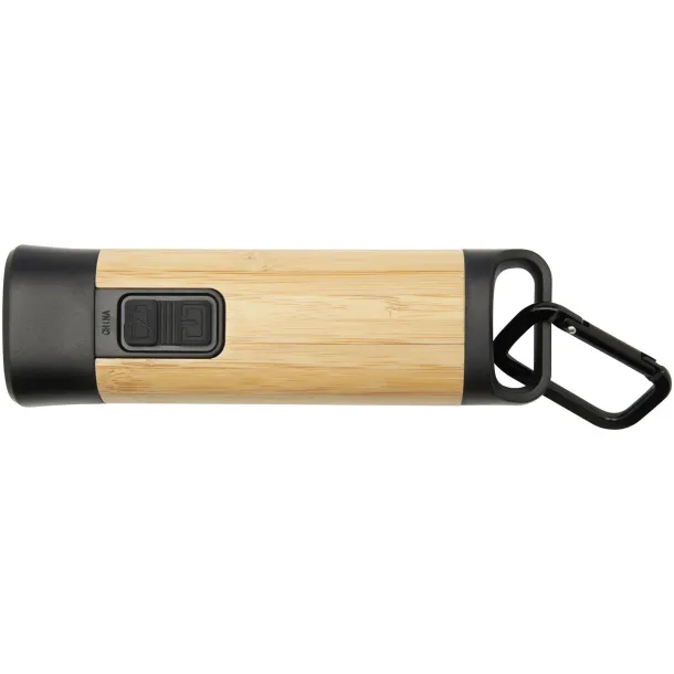 Kuma bamboo/RCS recycled plastic torch with carabiner - STAC Natural