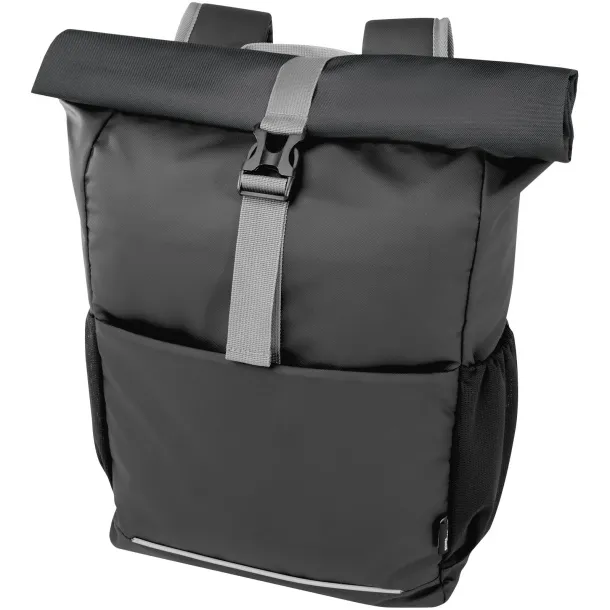 Aqua GRS reciklirani vodootporni rolltop ruksak za 15" laptop, 20L Solid black