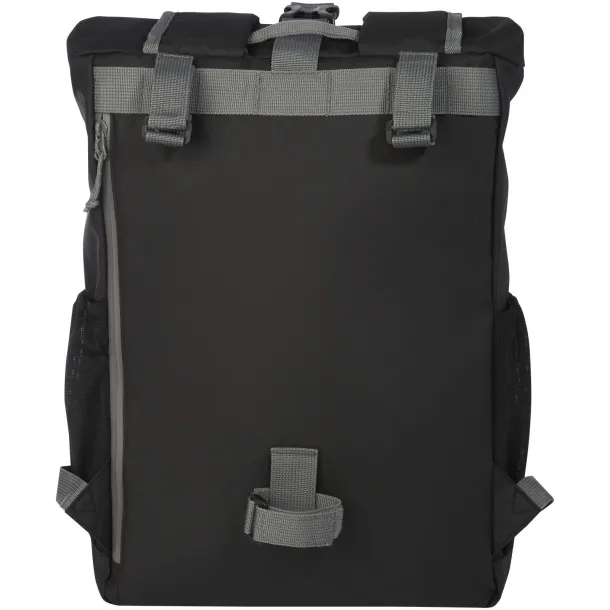 Aqua GRS reciklirani vodootporni rolltop ruksak za 15" laptop, 20L Solid black