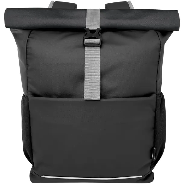 Aqua GRS reciklirani vodootporni rolltop ruksak za 15" laptop, 20L Solid black