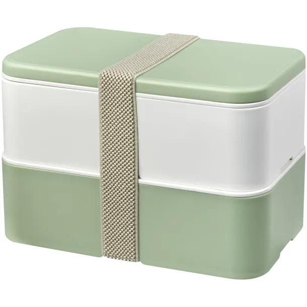 MIYO Renew double layer lunch box Off white Seaglass green