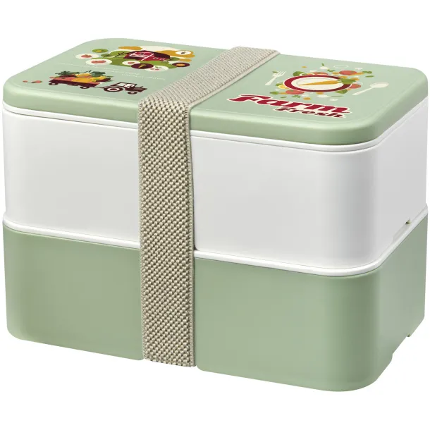 MIYO Renew dvoslojna kutija za ručak, 2 x 700 ml Off white Seaglass green