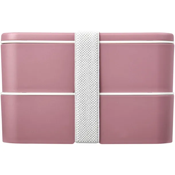 MIYO Renew double layer lunch box Transparent pink Transparent pink