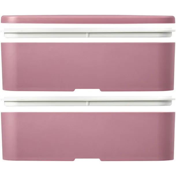 MIYO Renew double layer lunch box Transparent pink Transparent pink