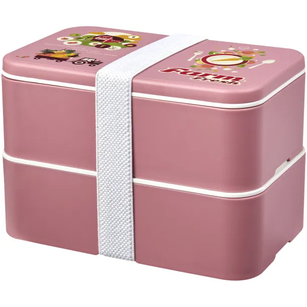 MIYO Renew dvoslojna kutija za ručak Transparent pink Transparent pink