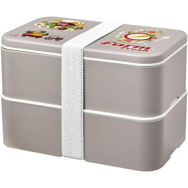 MIYO Renew double layer lunch box Pebble grey Pebble grey