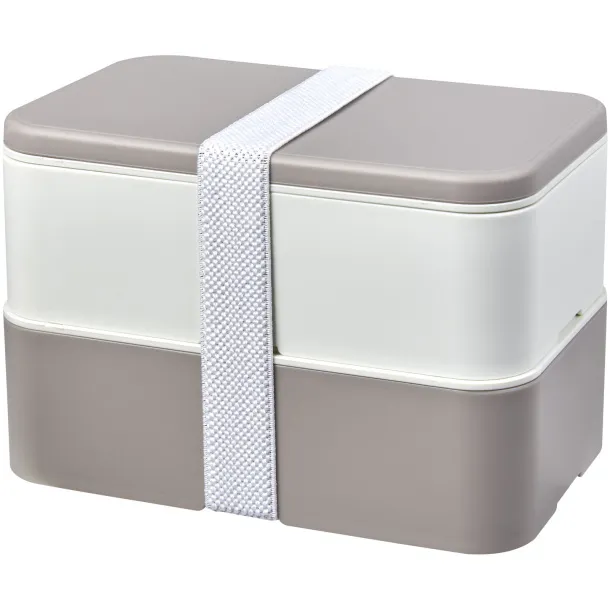 MIYO Renew dvoslojna kutija za ručak, 2 x 700 ml Pebble grey Off white