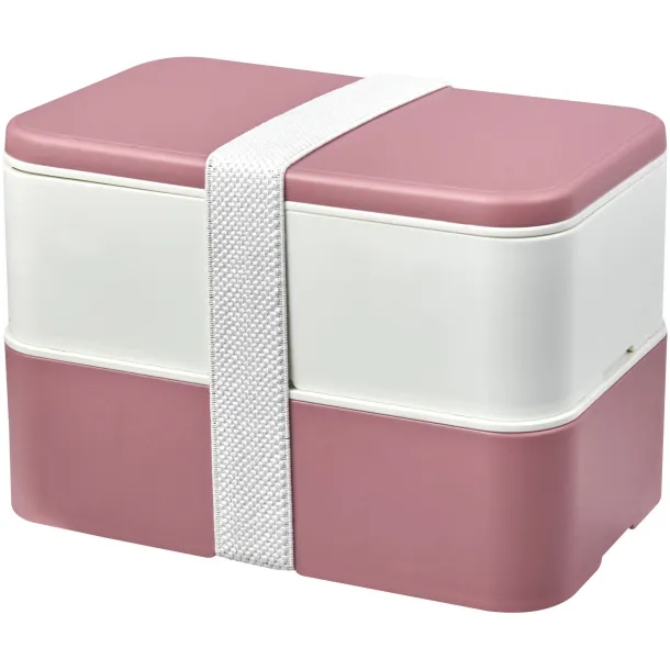 MIYO Renew double layer lunch box Pink Ivory white