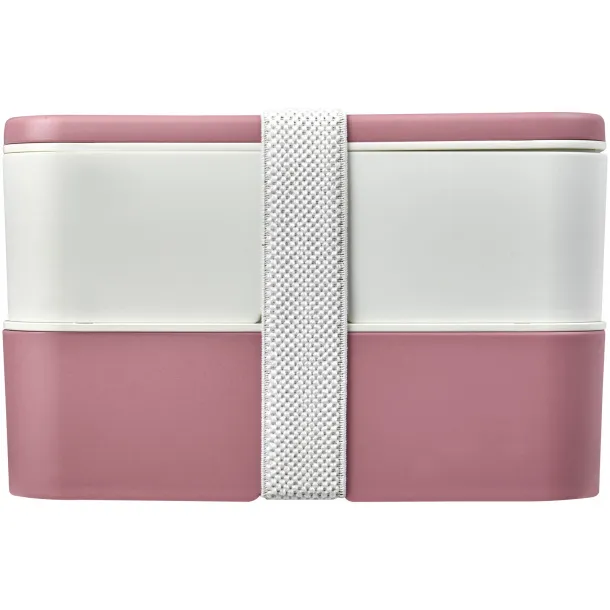 MIYO Renew double layer lunch box Pink Ivory white