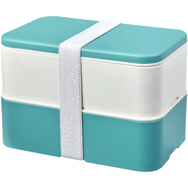 MIYO Renew double layer lunch box Reef blue Off white