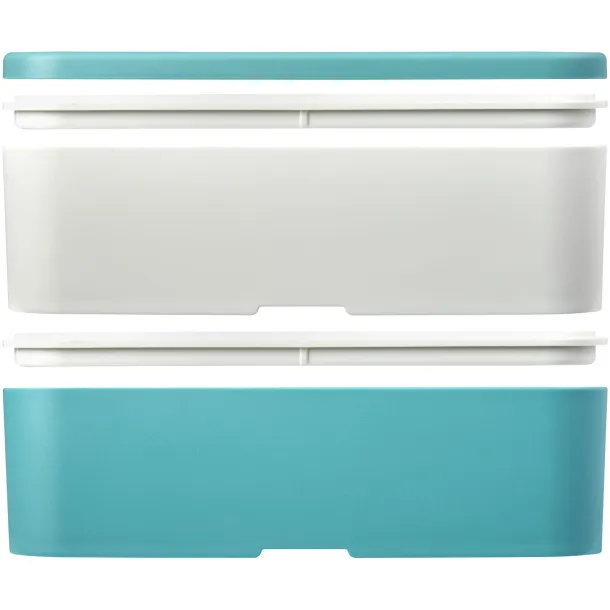 MIYO Renew double layer lunch box Reef blue Ivory white