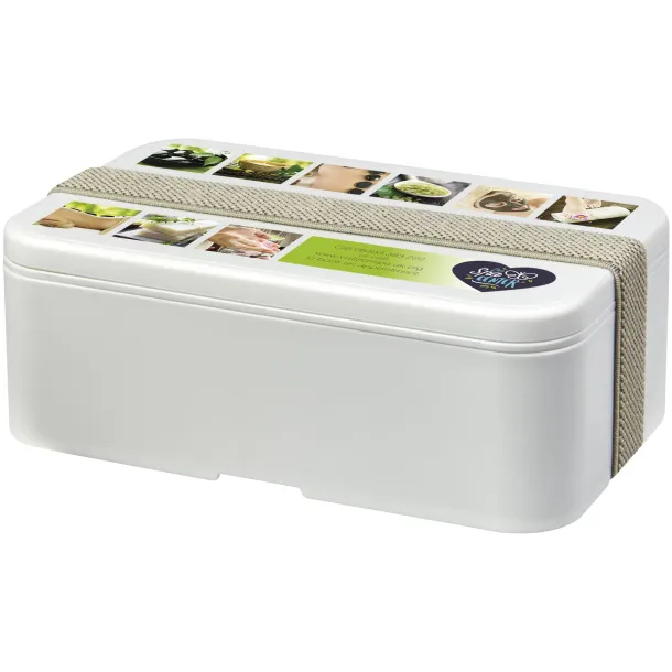 MIYO Renew single layer lunch box Ivory white Pebble grey