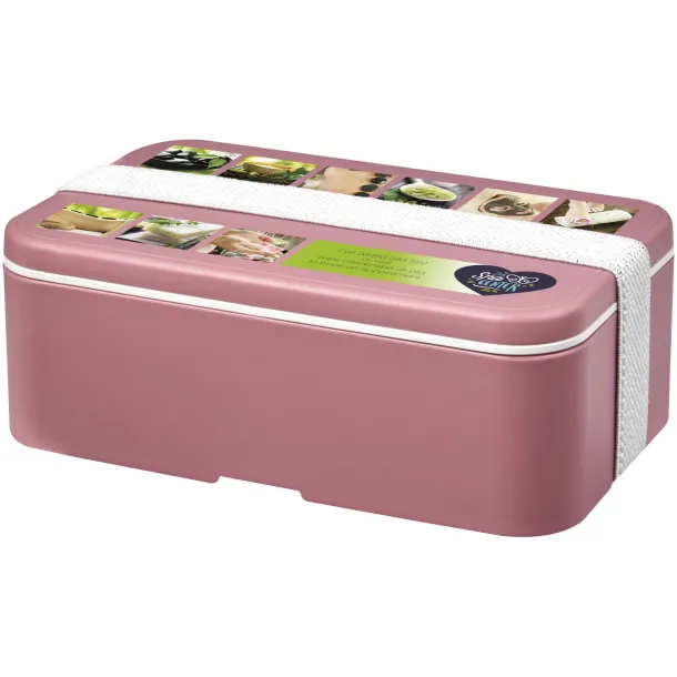 MIYO Renew single layer lunch box Transparent pink White
