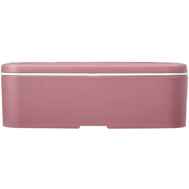 MIYO Renew single layer lunch box Transparent pink White