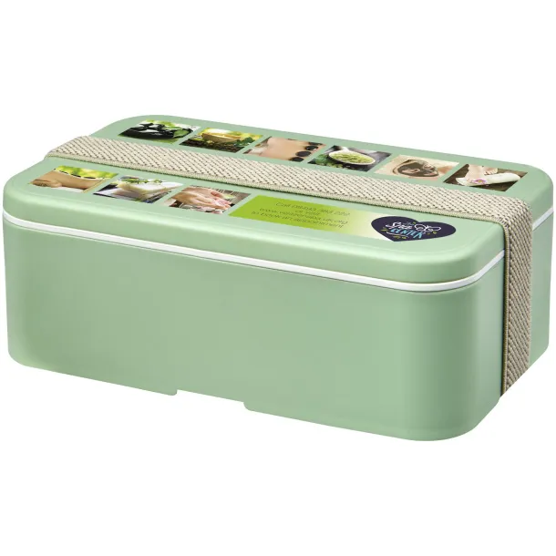 MIYO Renew single layer lunch box Seaglass green Pebble grey