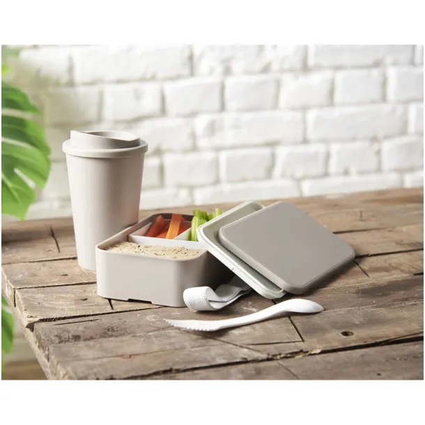 MIYO Renew jednoslojna kutija za hranu, 700 ml Pebble grey Bijela