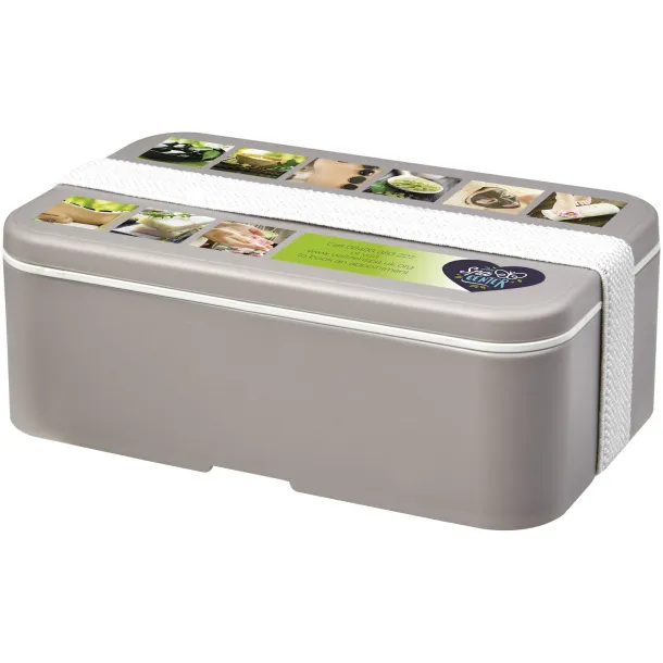 MIYO Renew single layer lunch box Pebble grey White