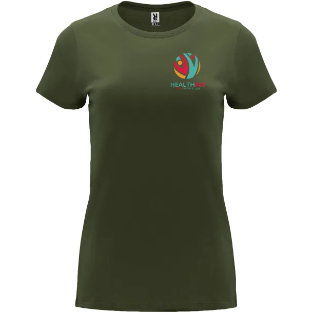 Capri short sleeve women's t-shirt - Roly Venture Green