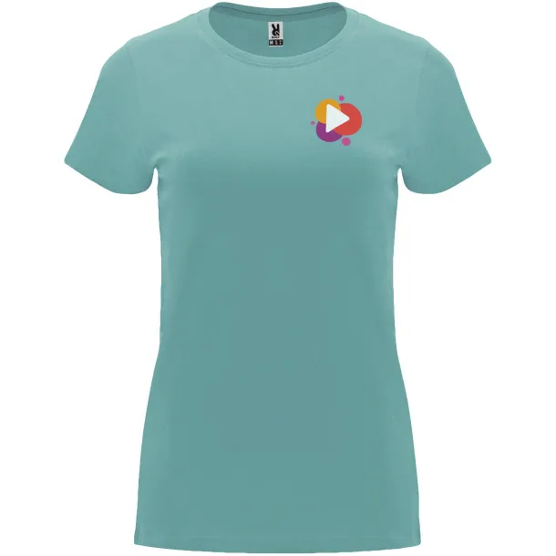 Capri short sleeve women's t-shirt - Roly Dusty Blue