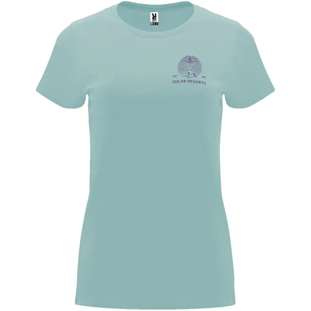Capri ženska majica kratkih rukava, 170 g/m² - Roly Washed Blue