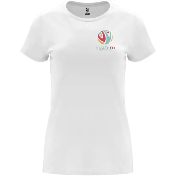 Capri short sleeve women's t-shirt - Roly White