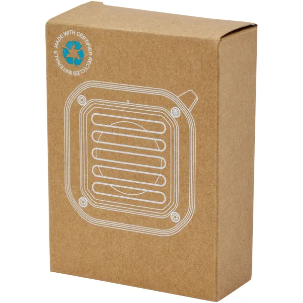 Solo 3W IPX5 RCS recycled plastic solar Bluetooth® speaker with carabiner Crna