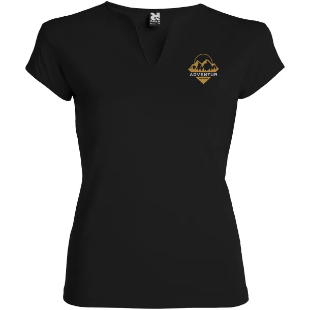 Belice short sleeve women's t-shirt - Roly Solid black