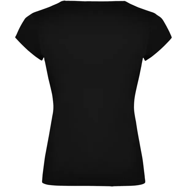 Belice kratka ženska majica s V-izrezom - Roly Solid black