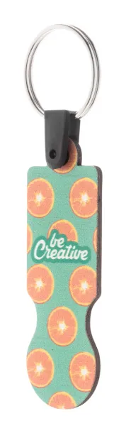 ColoCart Eco trolley coin keyring Natural