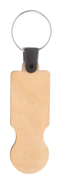 ColoCart Wood trolley coin keyring Natural