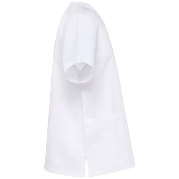  UNISEX SHORT SLEEVE COTTON TUNIC - Designed To Work Bijela