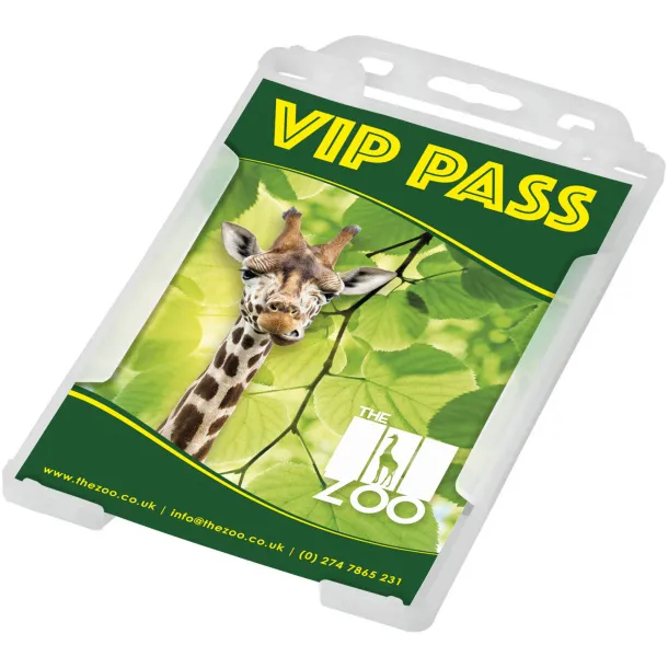 Pierre recycled plastic card holder Frosted Clear