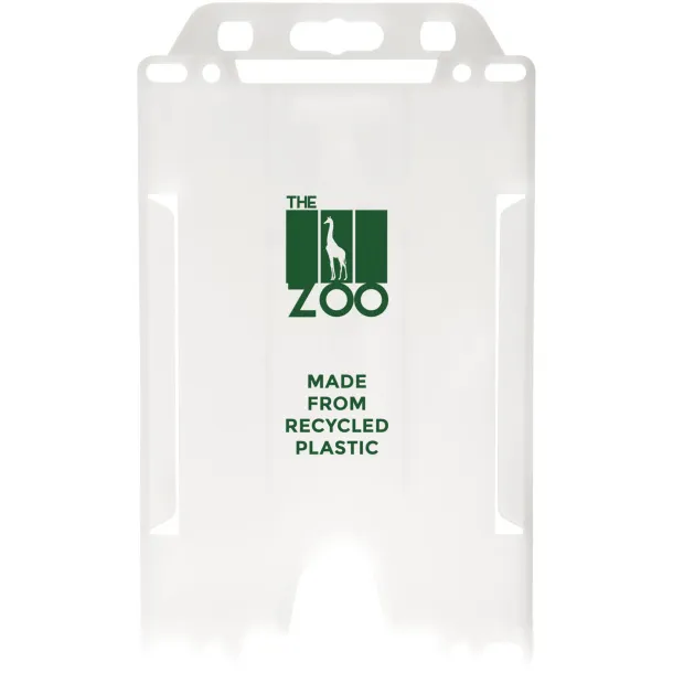 Pierre recycled plastic card holder Frosted Clear