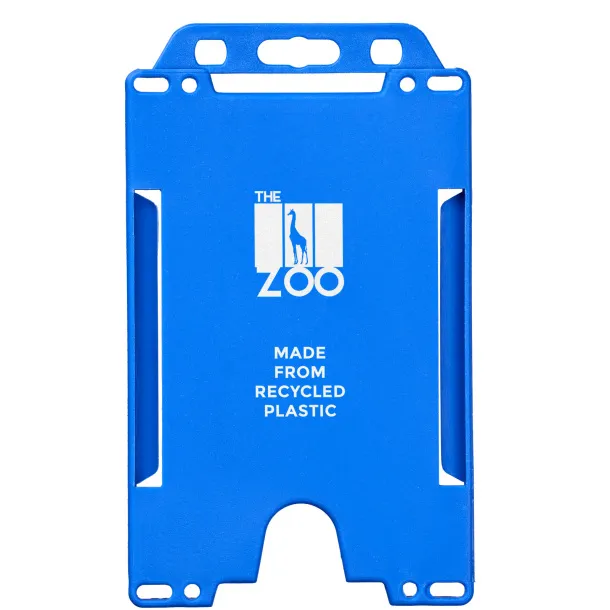 Pierre recycled plastic card holder Blue
