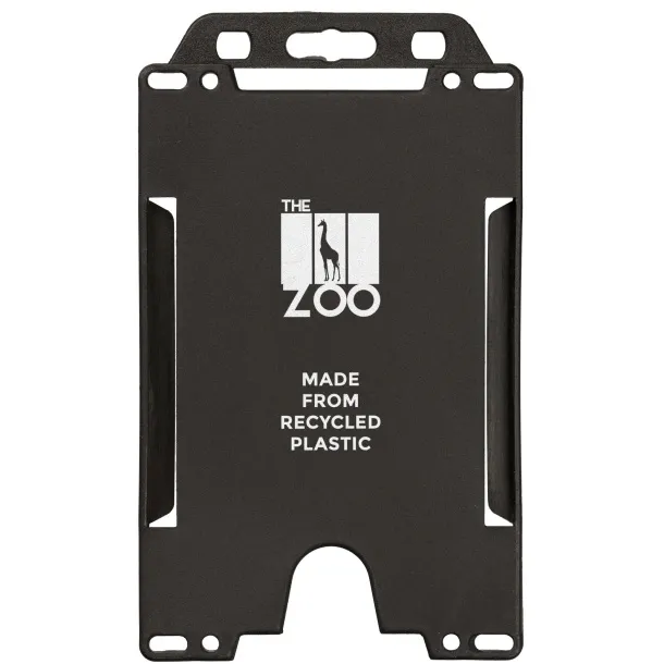 Pierre recycled plastic card holder Solid black