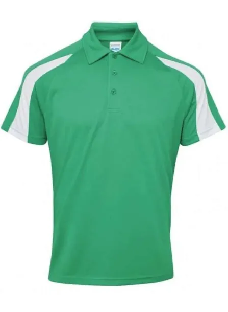  CONTRAST COOL POLO - Just Cool Kelly Green White