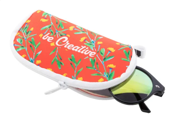 PrintSun Zip custom RPET sunglasses case White