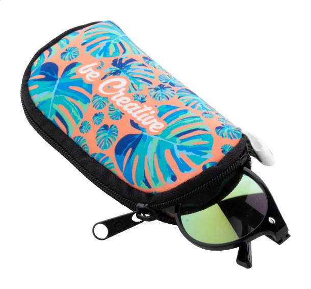 PrintSun Zip personalizirana futrola za naočale od RPET materijala Crna