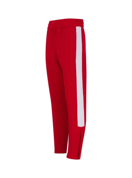  Hlače od trenirke - unisex, 250 g/m2 - Finden + Hales Crvena Bijela