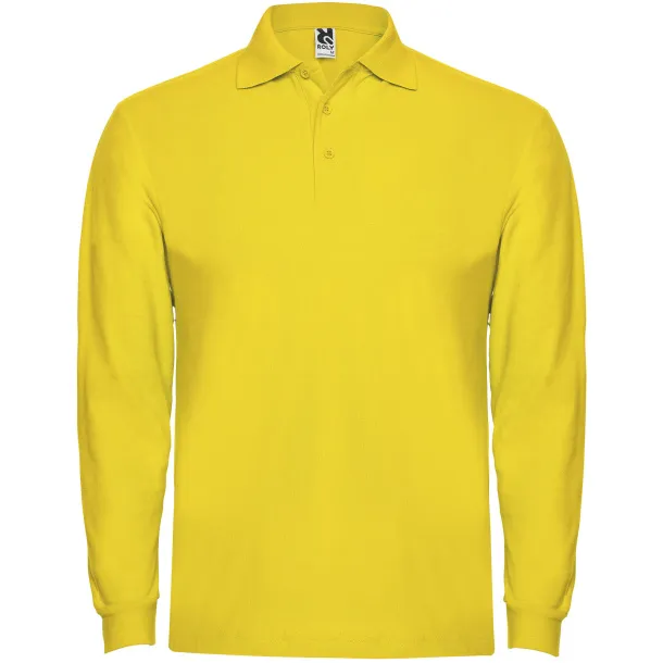 Estrella long sleeve men's polo - Roly Yellow