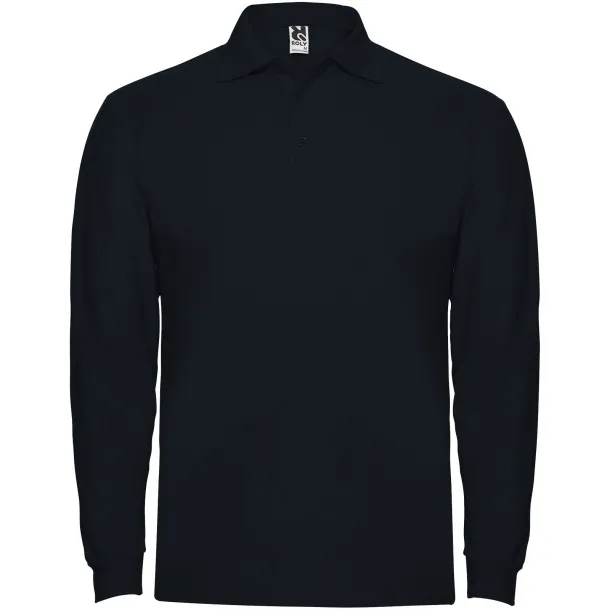 Estrella muška polo majica dugih rukava, 220 g/m² - Roly Mornarski plava
