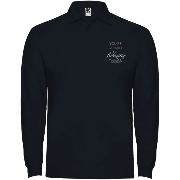 Estrella muška polo majica dugih rukava - Roly Navy Blue