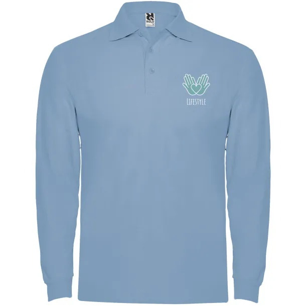 Estrella muška polo majica dugih rukava - Roly Sky blue