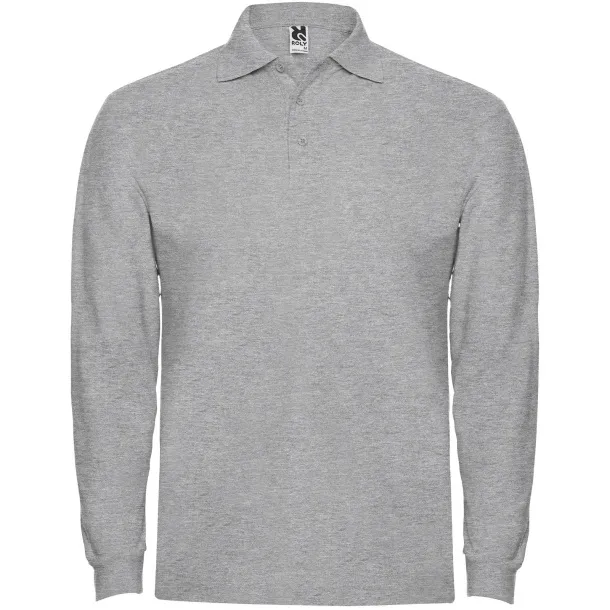 Estrella muška polo majica dugih rukava, 220 g/m² - Roly Marl Grey