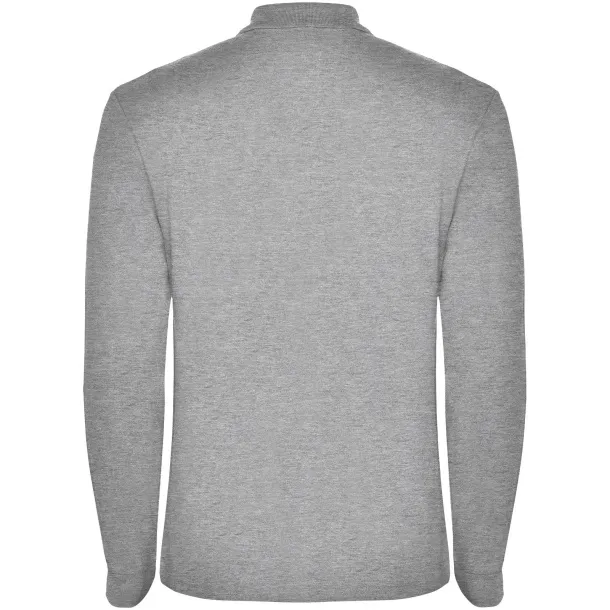 Estrella long sleeve men's polo - Roly Marl Grey