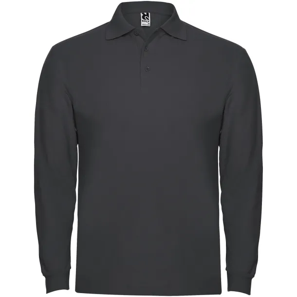 Estrella muška polo majica dugih rukava, 220 g/m² - Roly Dark Lead