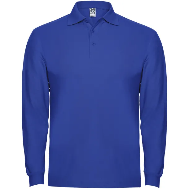 Estrella long sleeve men's polo - Roly Royal blue
